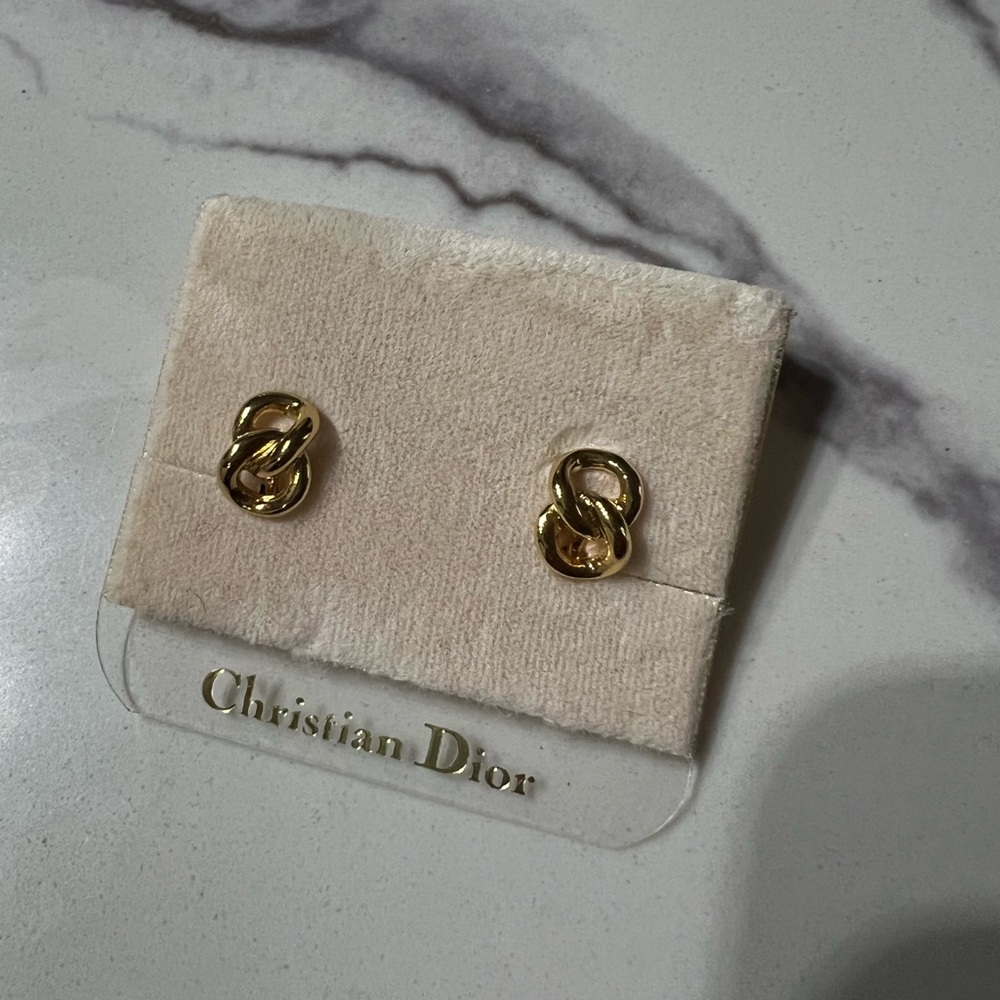 Dior Gold Plated Clip On Earrings